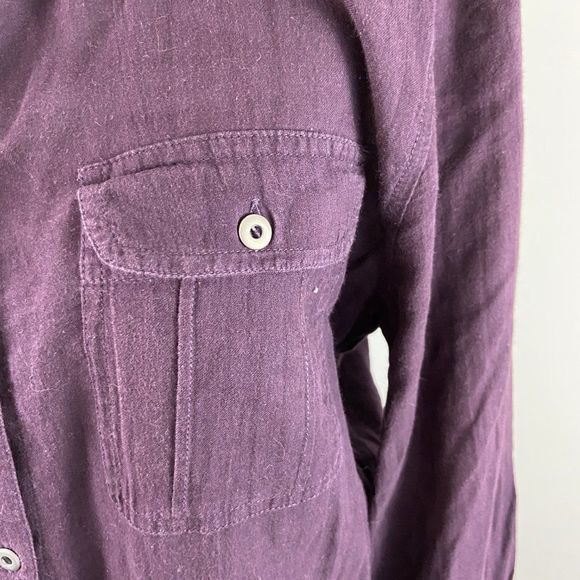 🌿4/$35🌿GAP Purple Long‎ Sleeve Button Down Shirt (S) - Picture 5 of 8